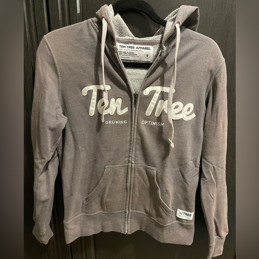 Tentree Women's Gray Zip-Up Hoodie